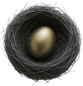 NURTURE Golden egg in nest